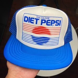 Vintage 80’s One Calorie Diet Pepsi Trucker Hat
Size: OS
